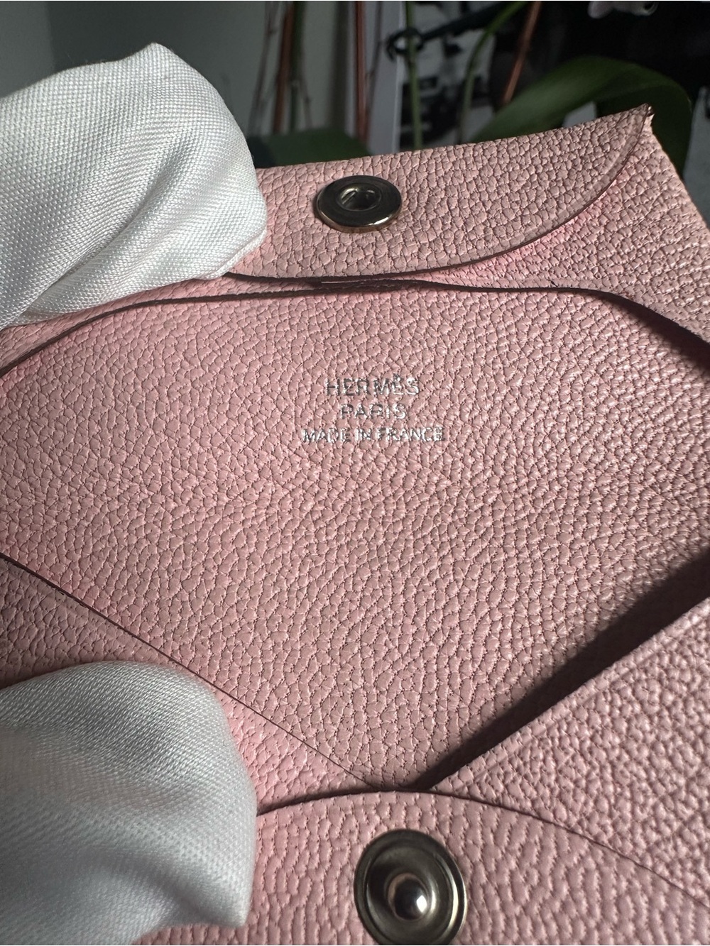Hermès Bastia Coin Purse Rose Darling Chèvre Mysore Leather Card Holder - Picture 4 of 12